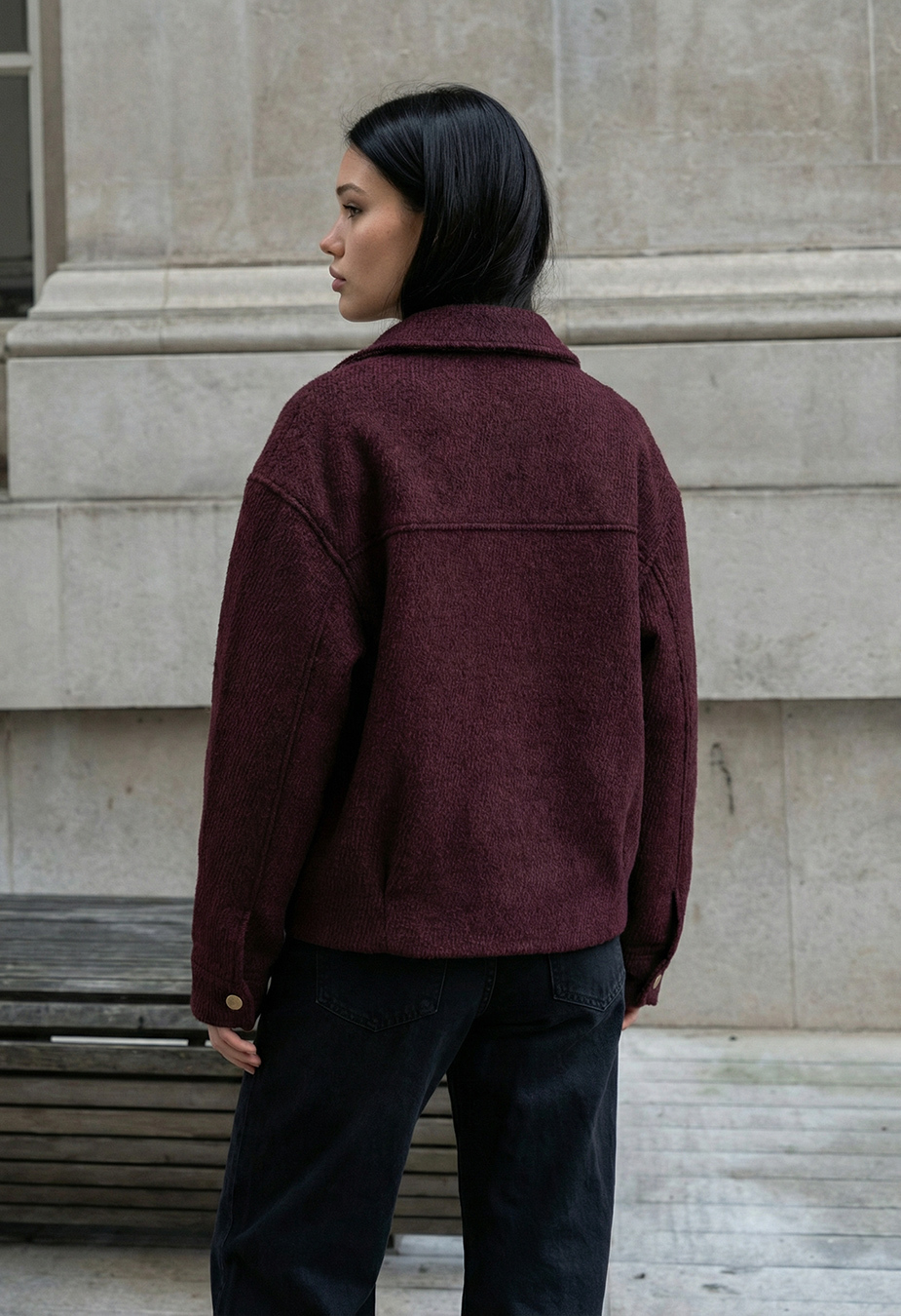 Kurtka-koszula Staff ri dark bordo