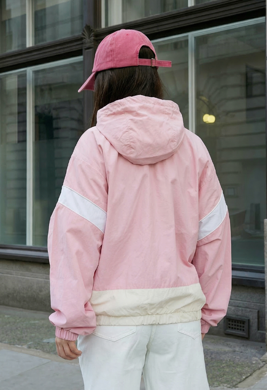 Wiatrówka Staff ni pink & light reflective oversize