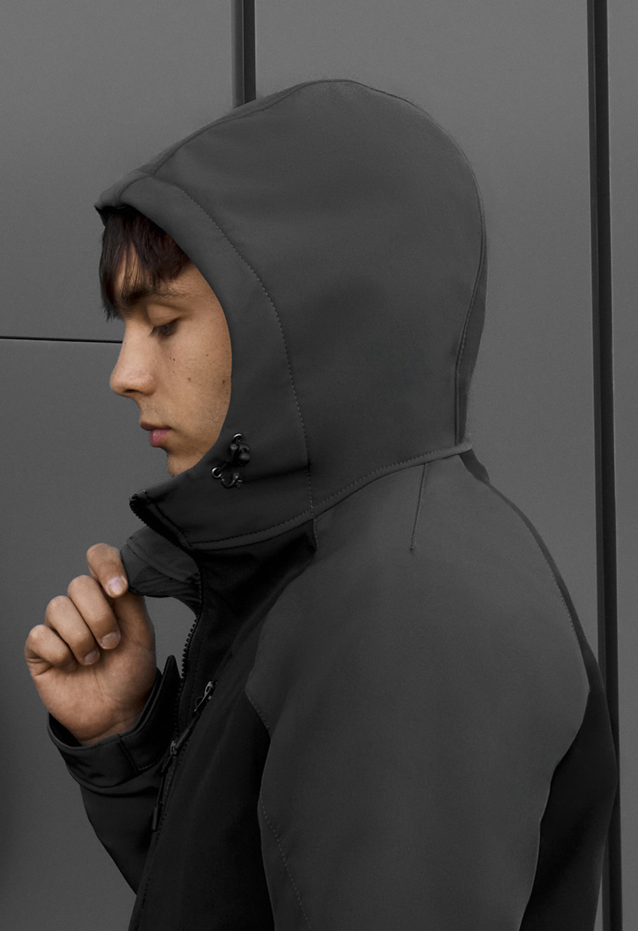 Kurtka soft shell Staff dark gray & black