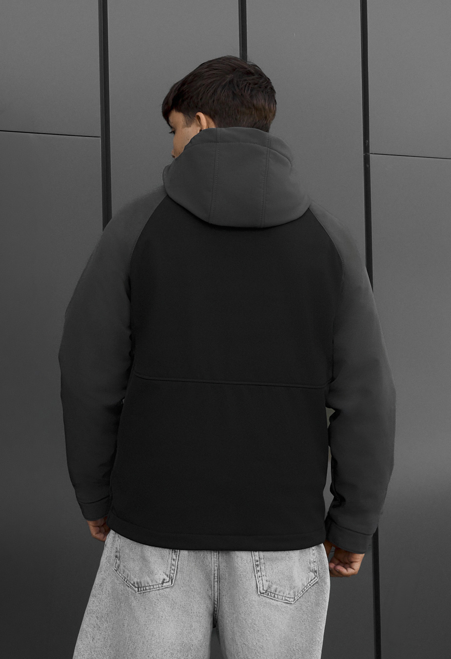 Kurtka soft shell Staff dark gray & black