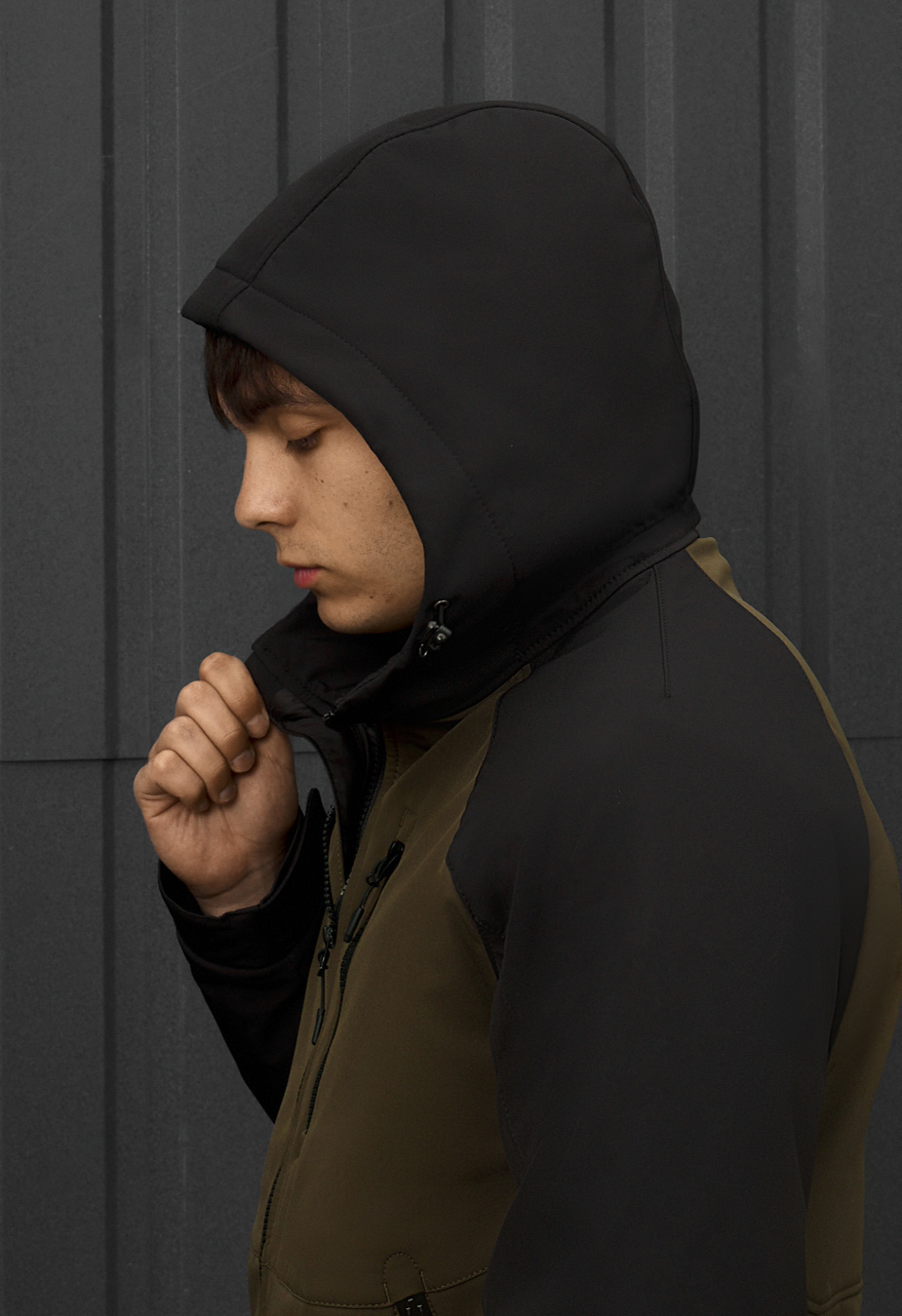 Kurtka soft shell Staff black & dark khaki