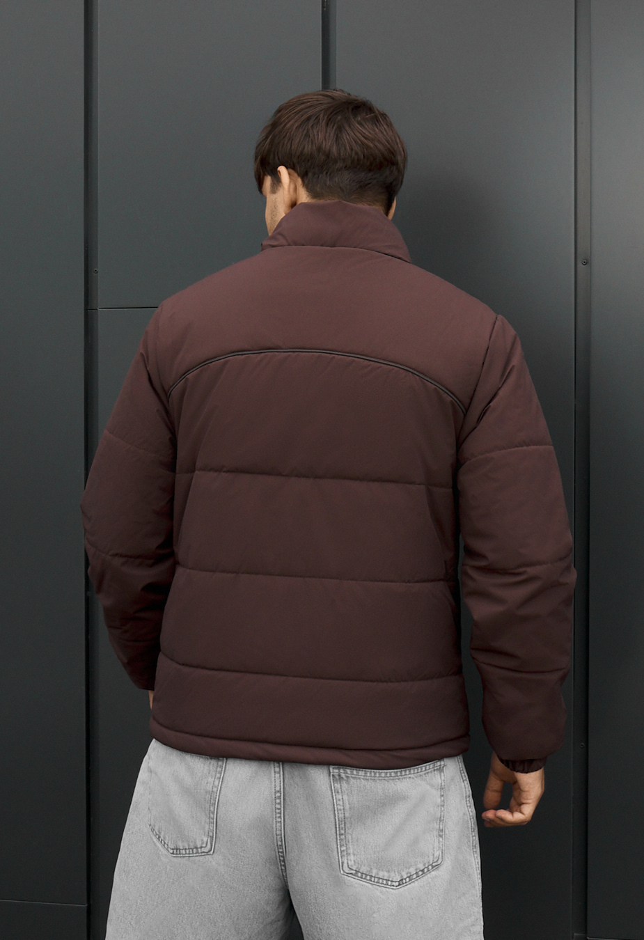 Kurtka Staff logo dark brown reflective
