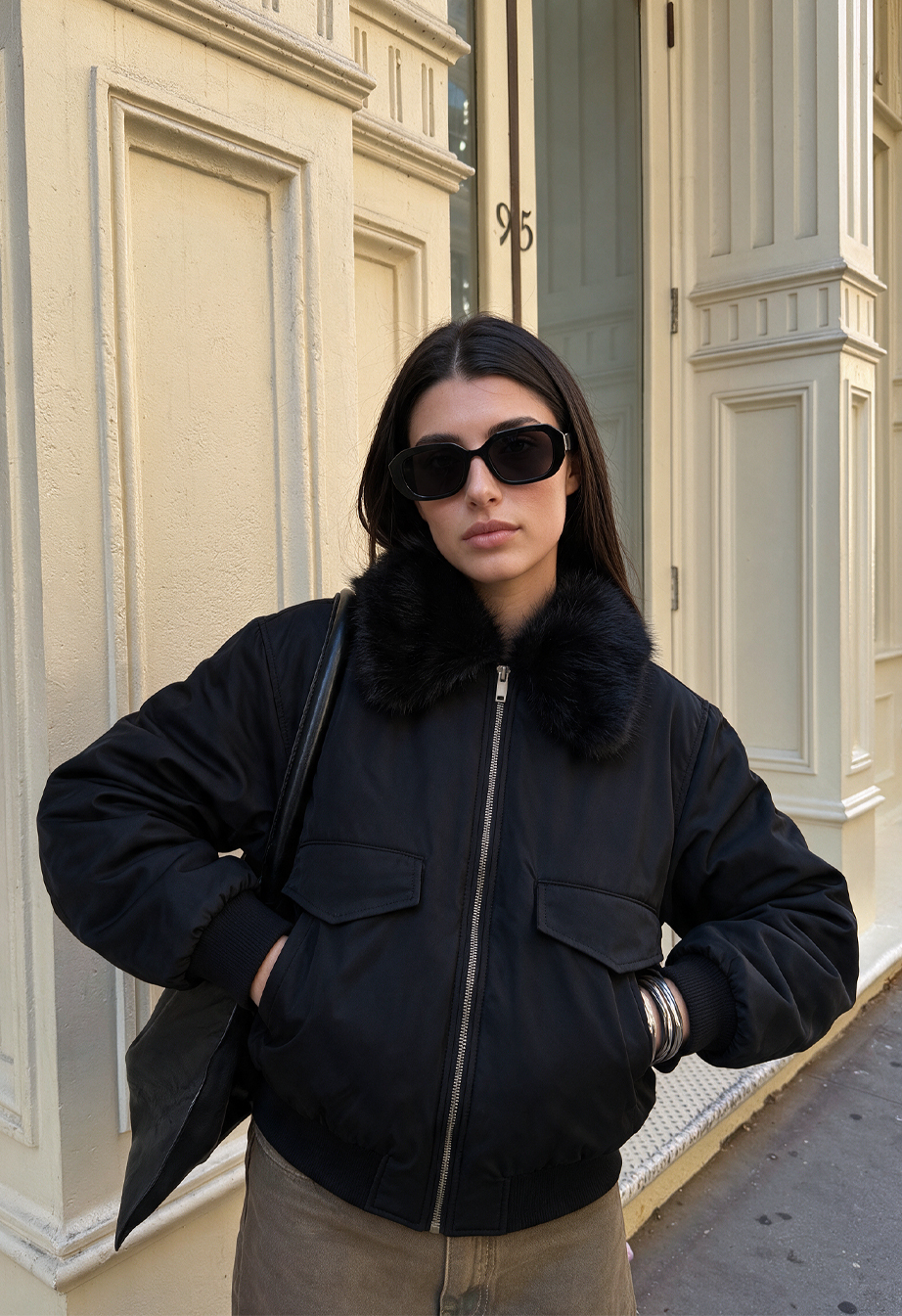 Damska kurtka przejściowa Staff me black oversize