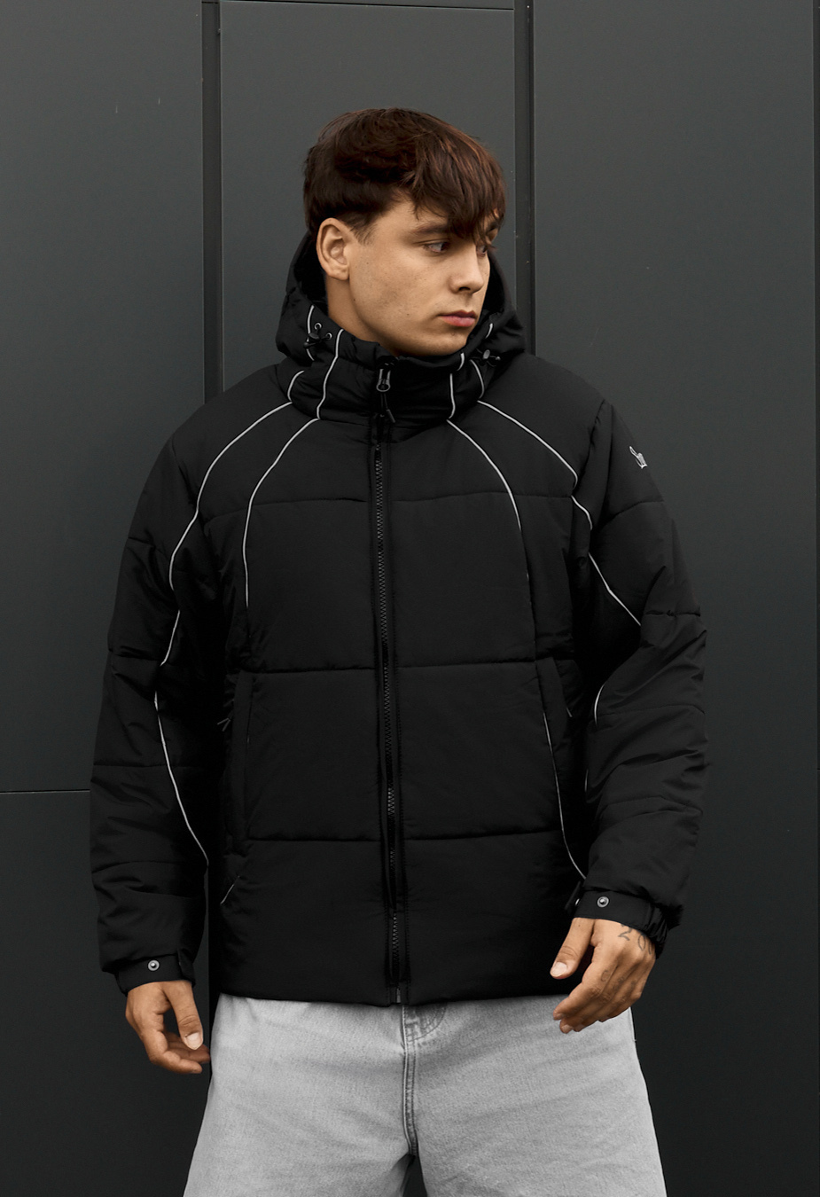 Kurtka zimowa Staff soi black logo reflective