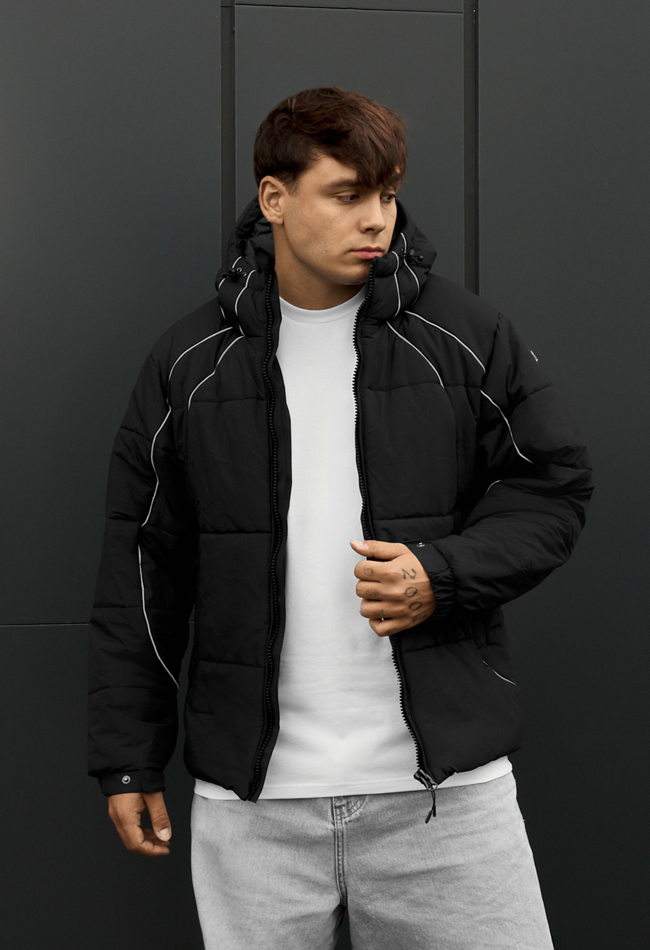 Kurtka zimowa Staff soi black logo reflective