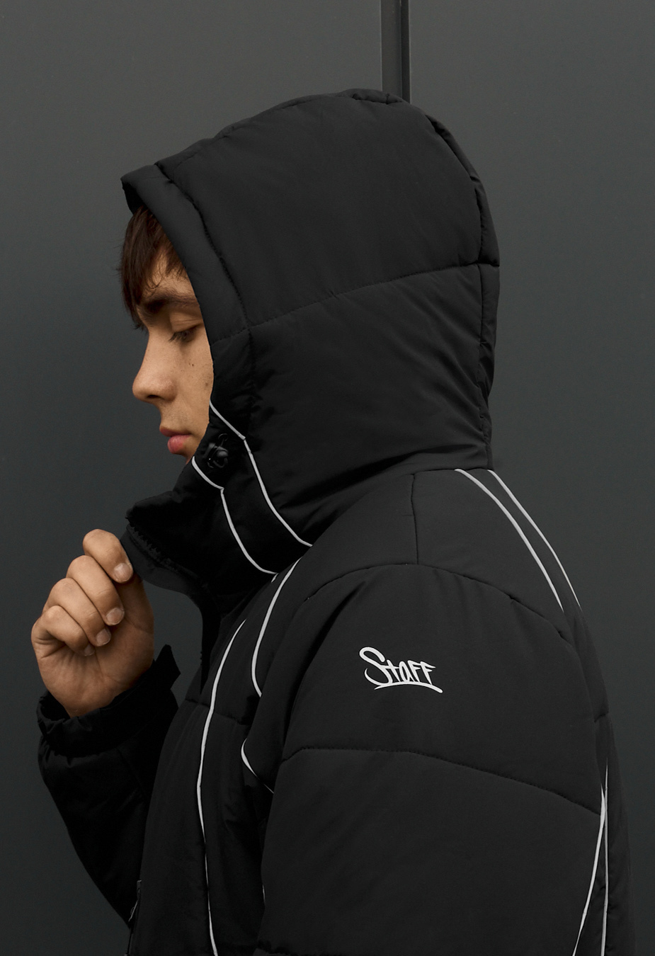 Kurtka zimowa Staff soi black logo reflective