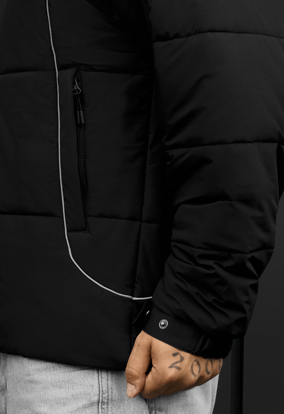 Kurtka zimowa Staff soi black logo reflective