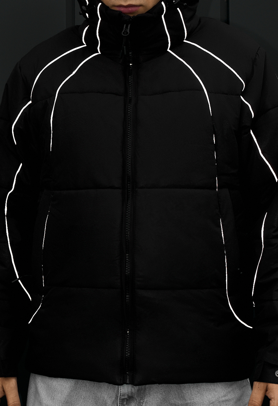 Kurtka zimowa Staff soi black logo reflective
