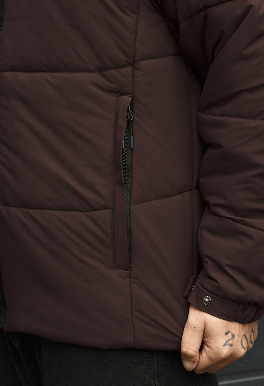 Kurtka zimowa Staff aro brown logo