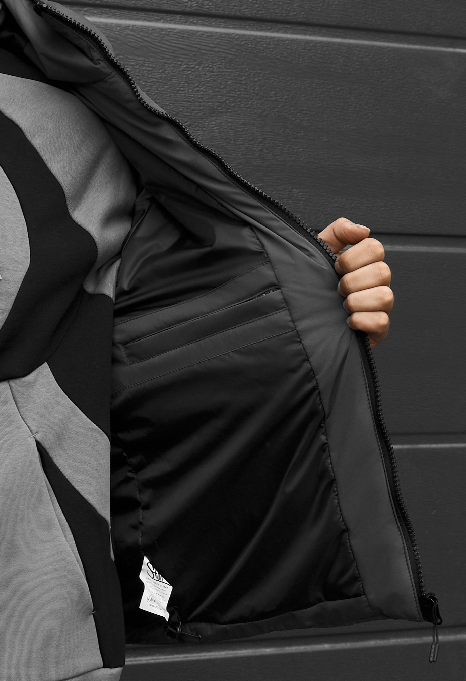 Kurtka zimowa Staff aro dark gray logo