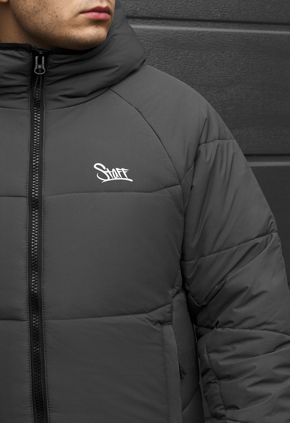 Kurtka zimowa Staff aro dark gray logo