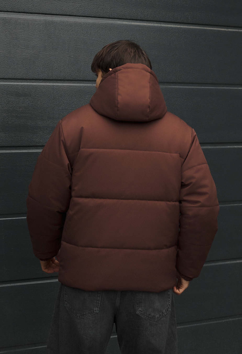 Kurtka zimowa Staff in logo dark brown