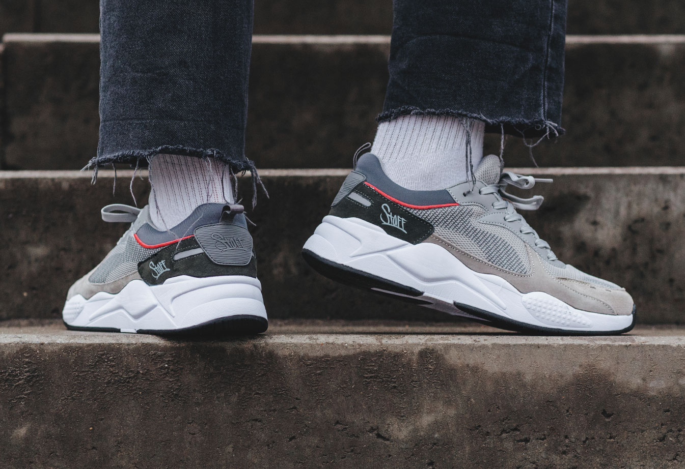 Sneakersy Staff gray reflective