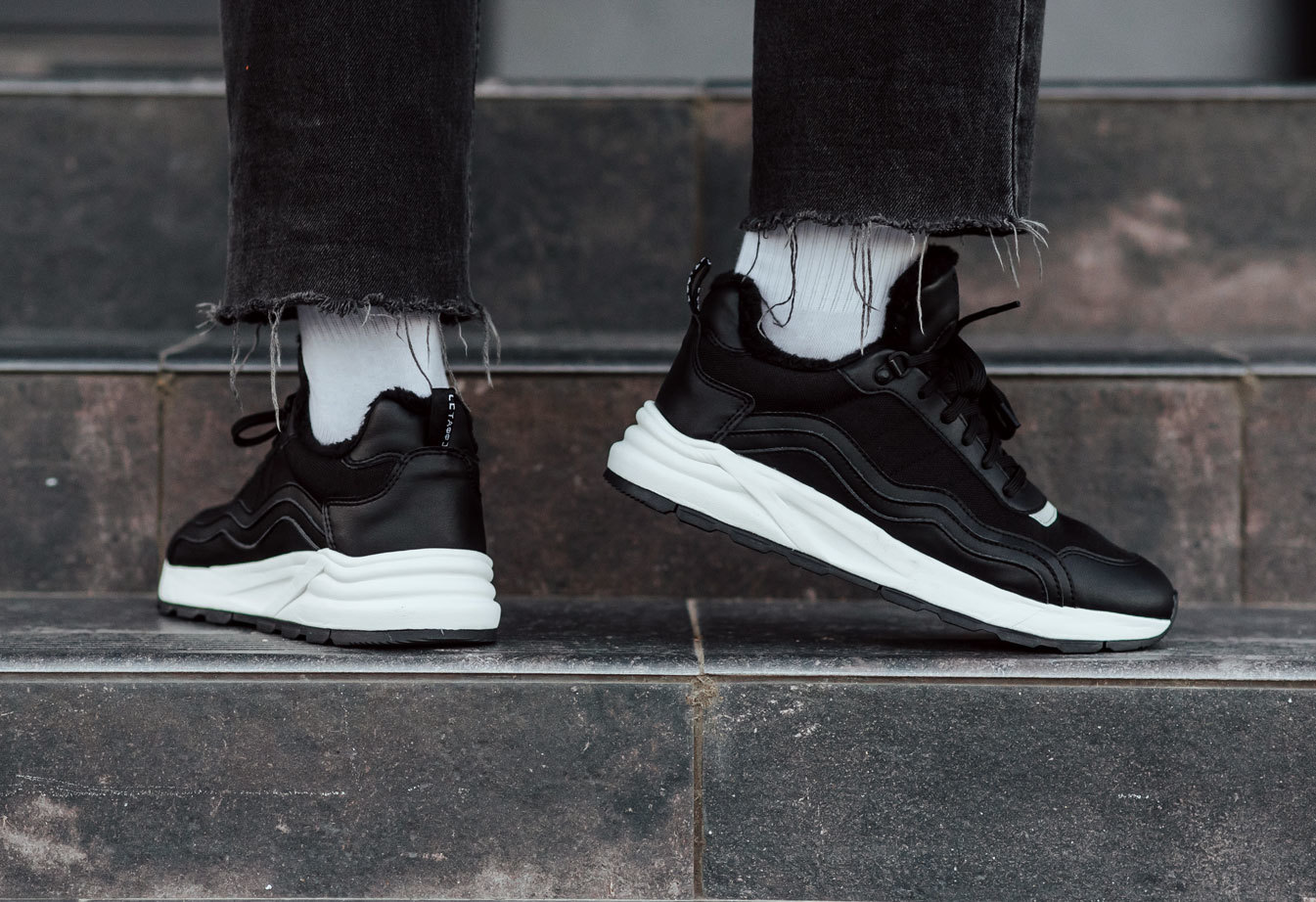 Zimowe buty Staff black (futro)