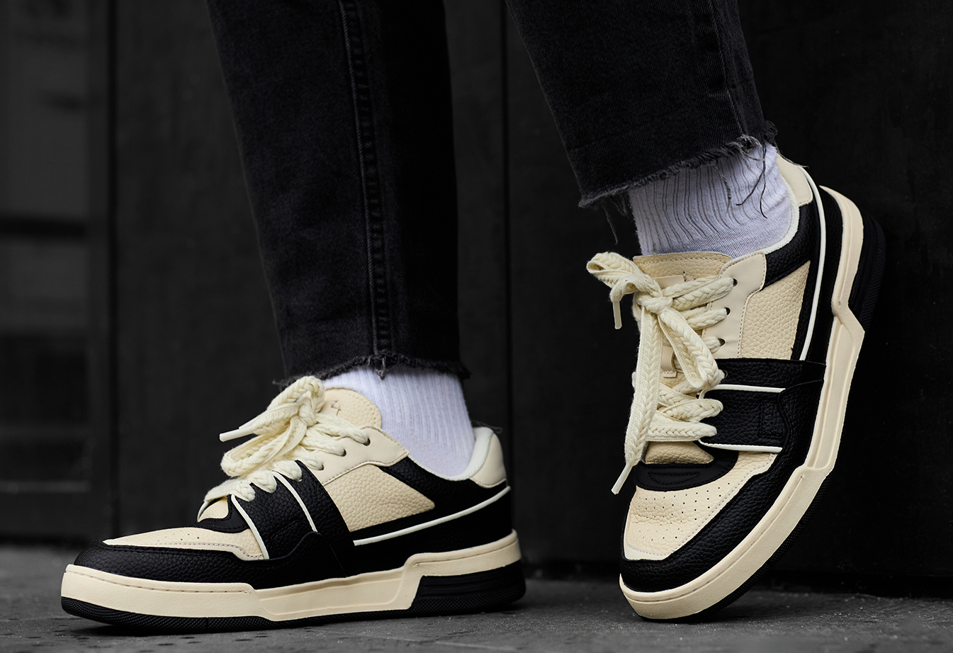 Sneakersy Staff beige & black