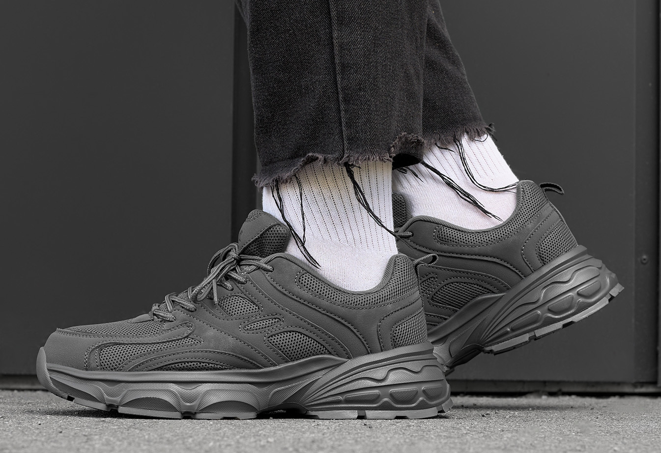 Sneakersy Staff all dark gray