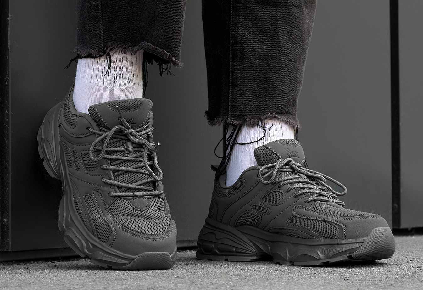 Sneakersy Staff all dark gray