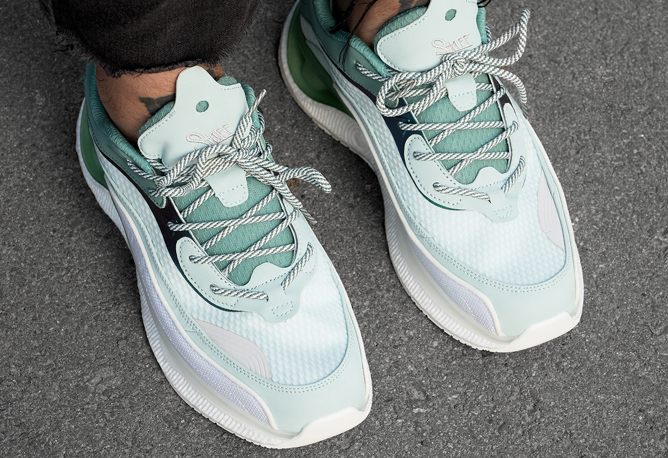 Sneakersy Staff white & green