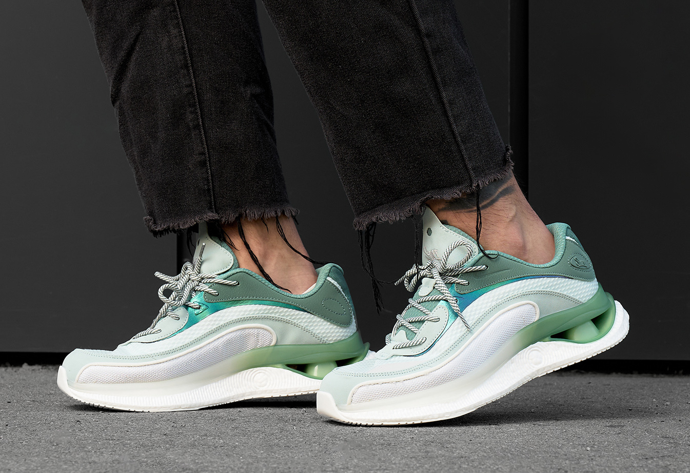 Sneakersy Staff white & green