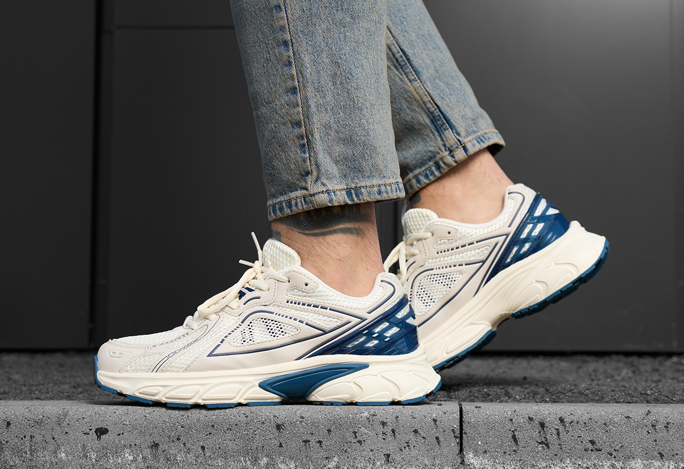 Sneakersy Staff beige & navy