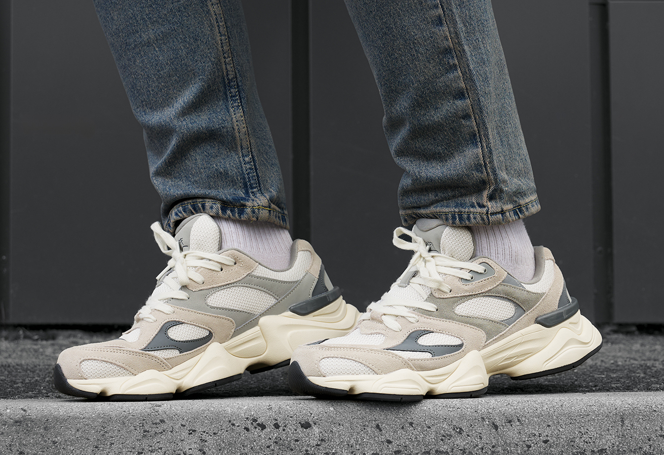 Sneakersy Staff milk & gray