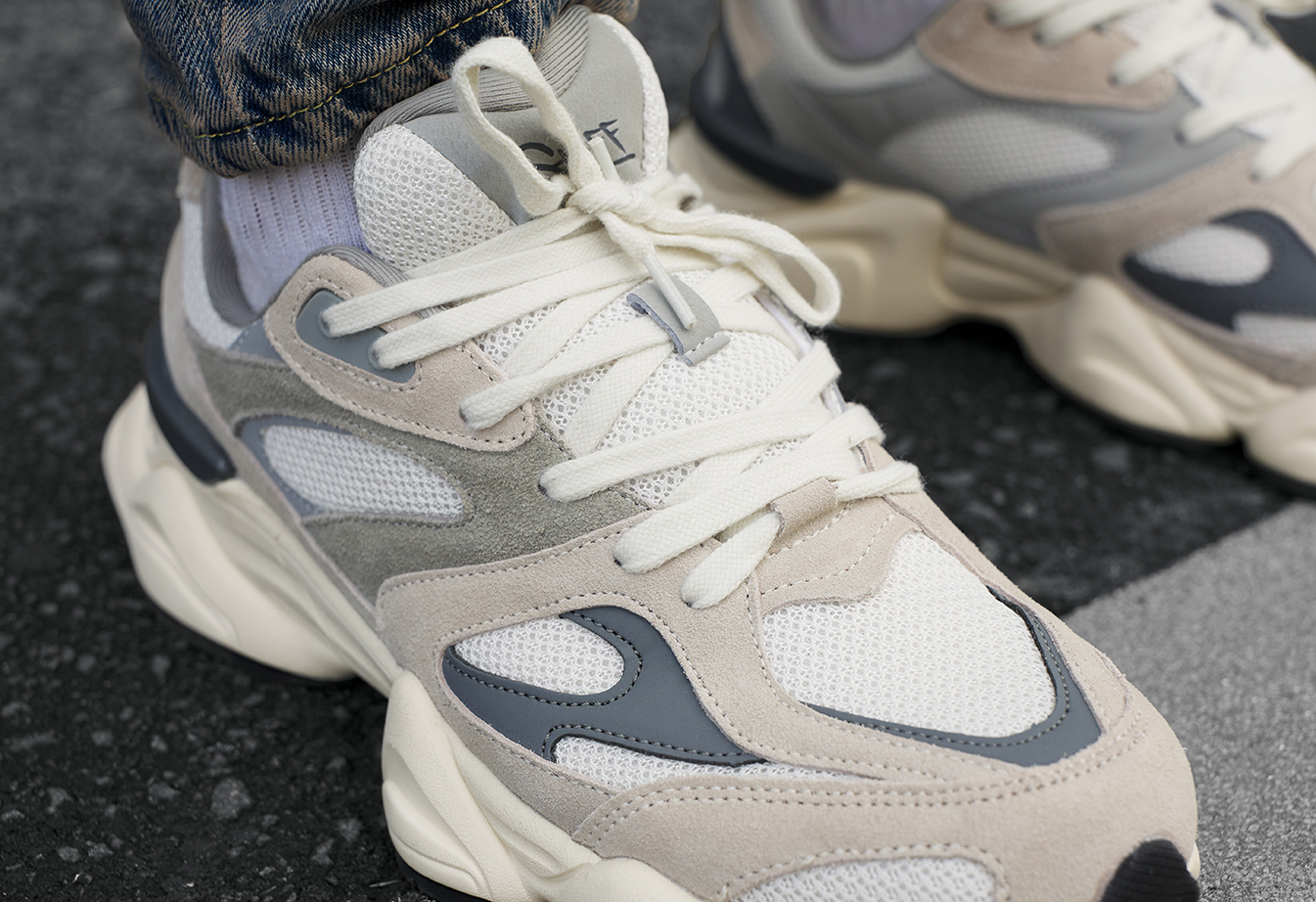 Sneakersy Staff milk & gray