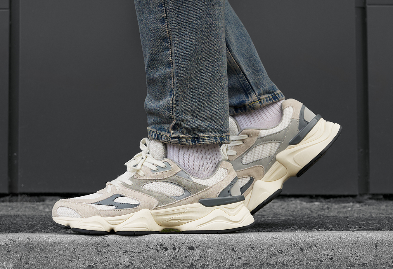 Sneakersy Staff milk & gray