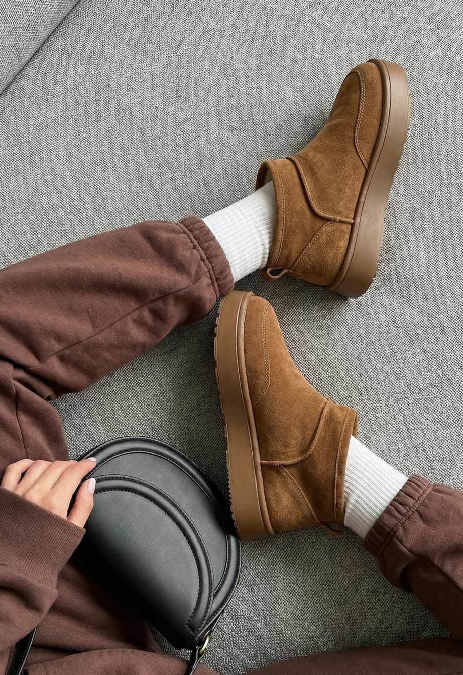 Buty Staff light brown (futro)