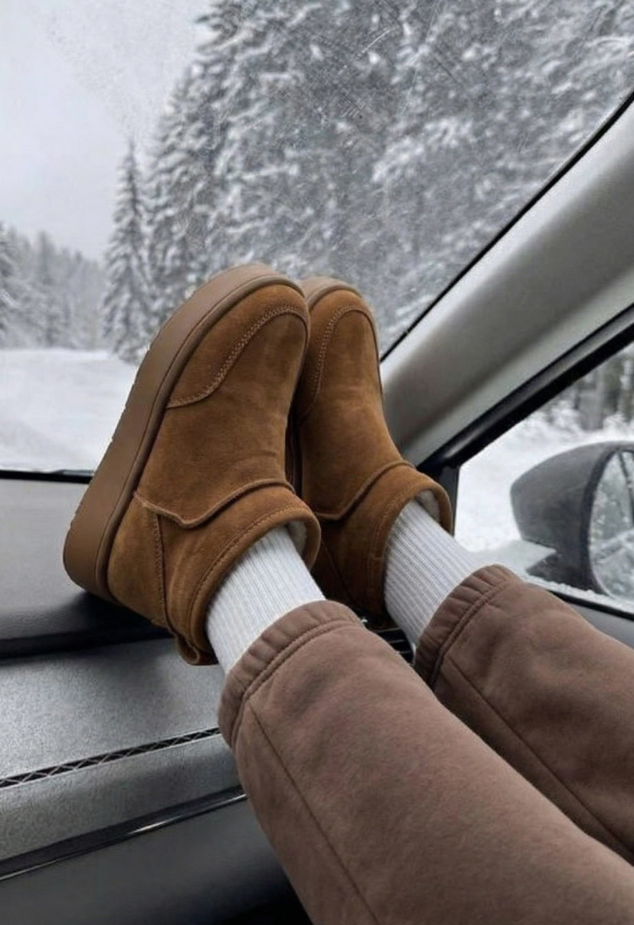 Buty Staff light brown (futro)