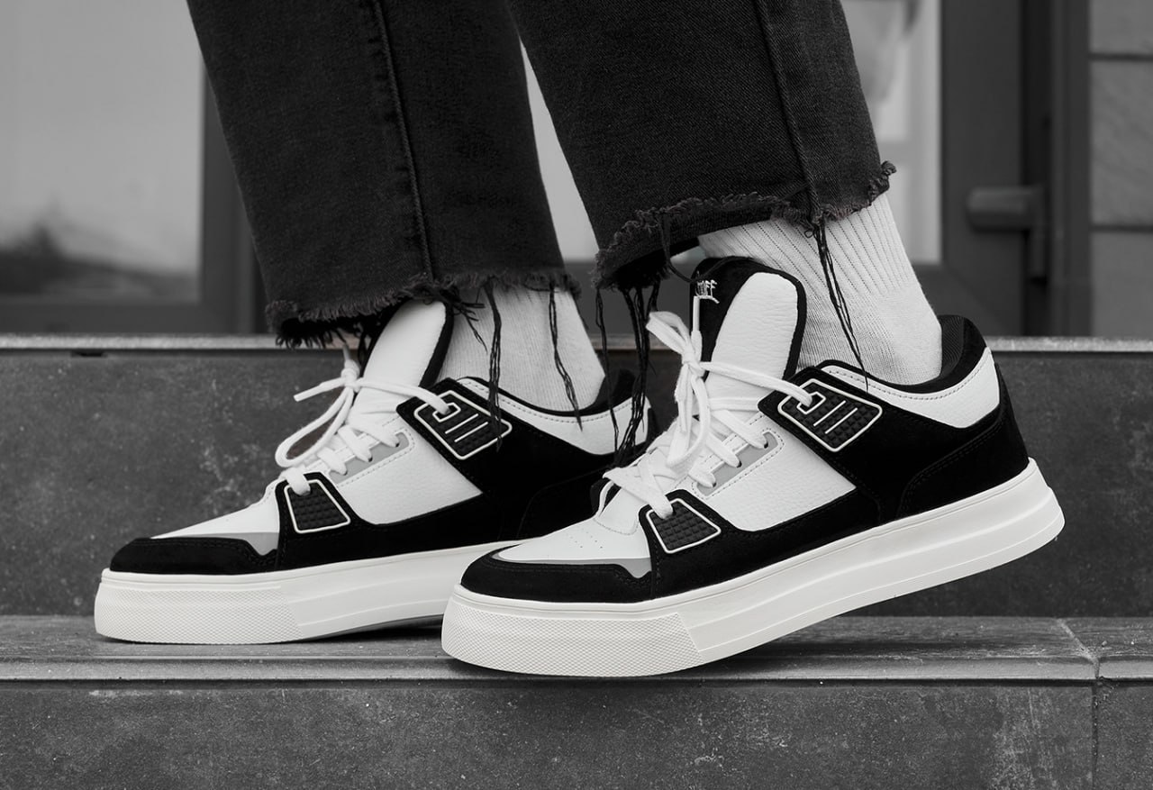 Sneakersy Staff white & black reflective