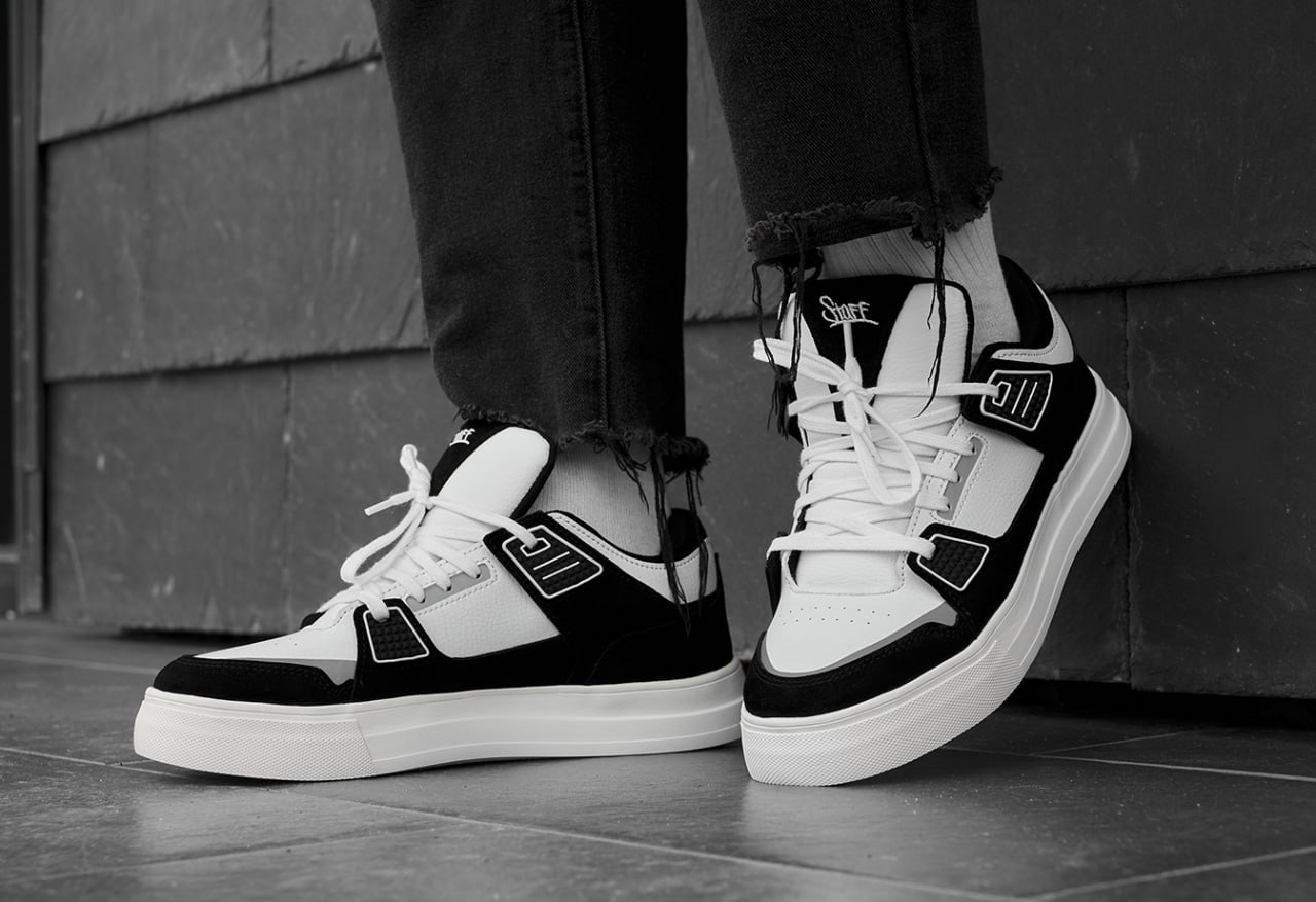 Sneakersy Staff white & black reflective