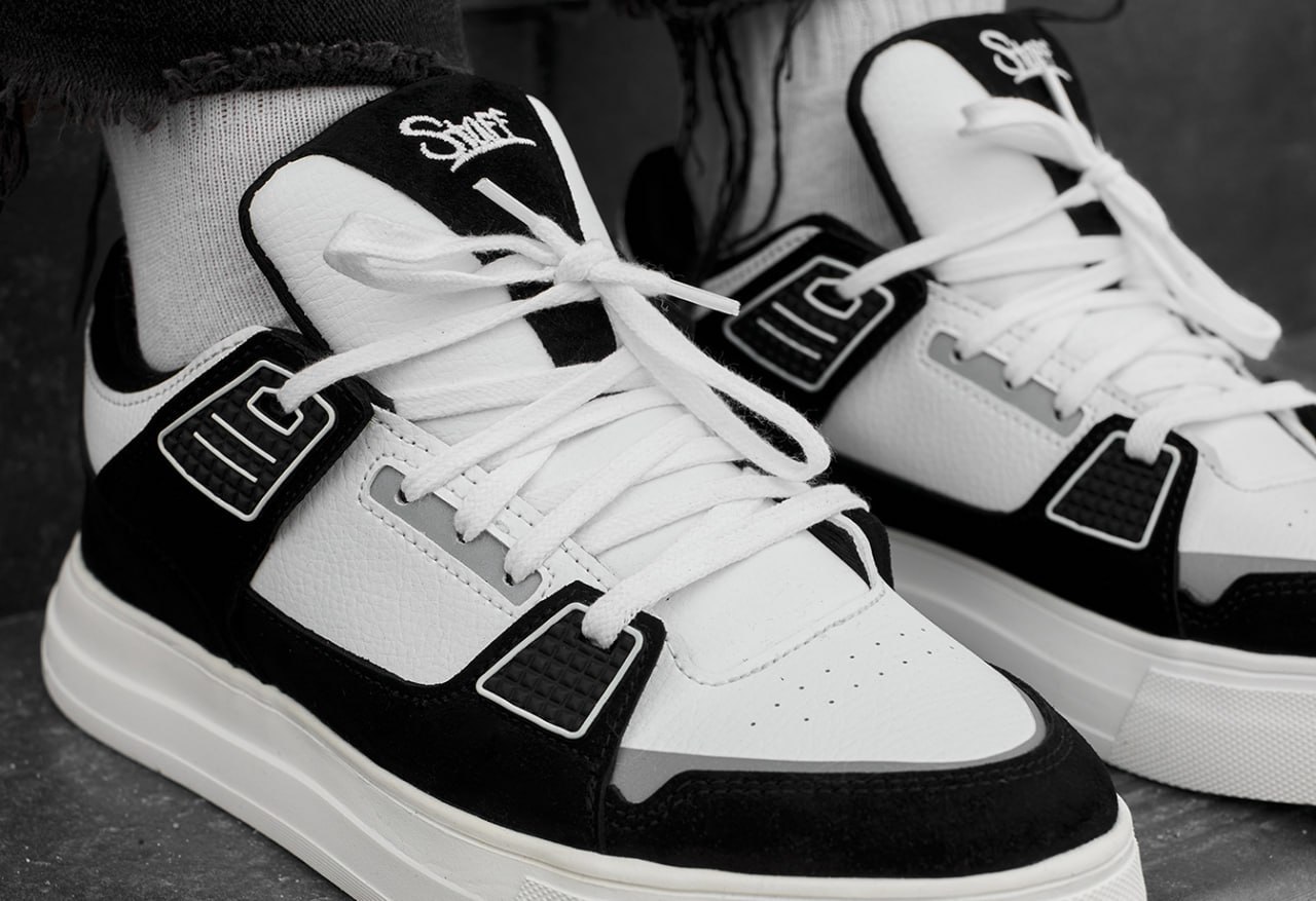 Sneakersy Staff white & black reflective
