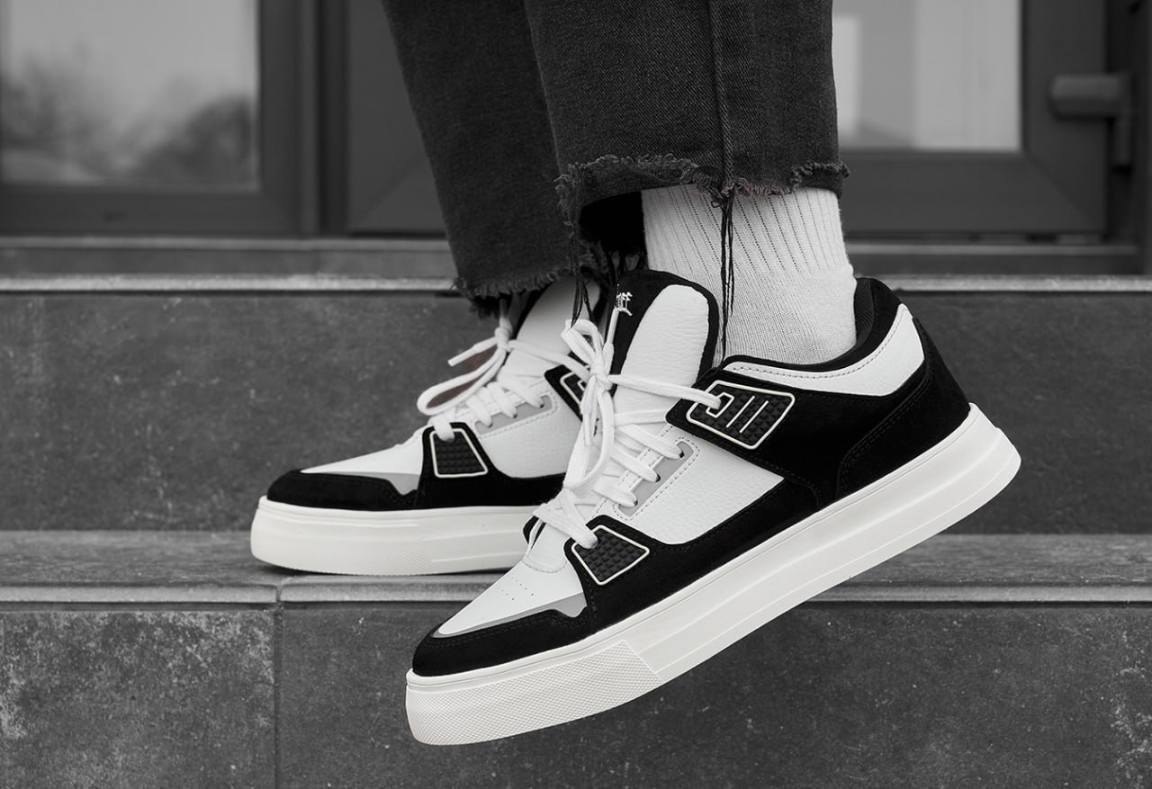 Sneakersy Staff white & black reflective