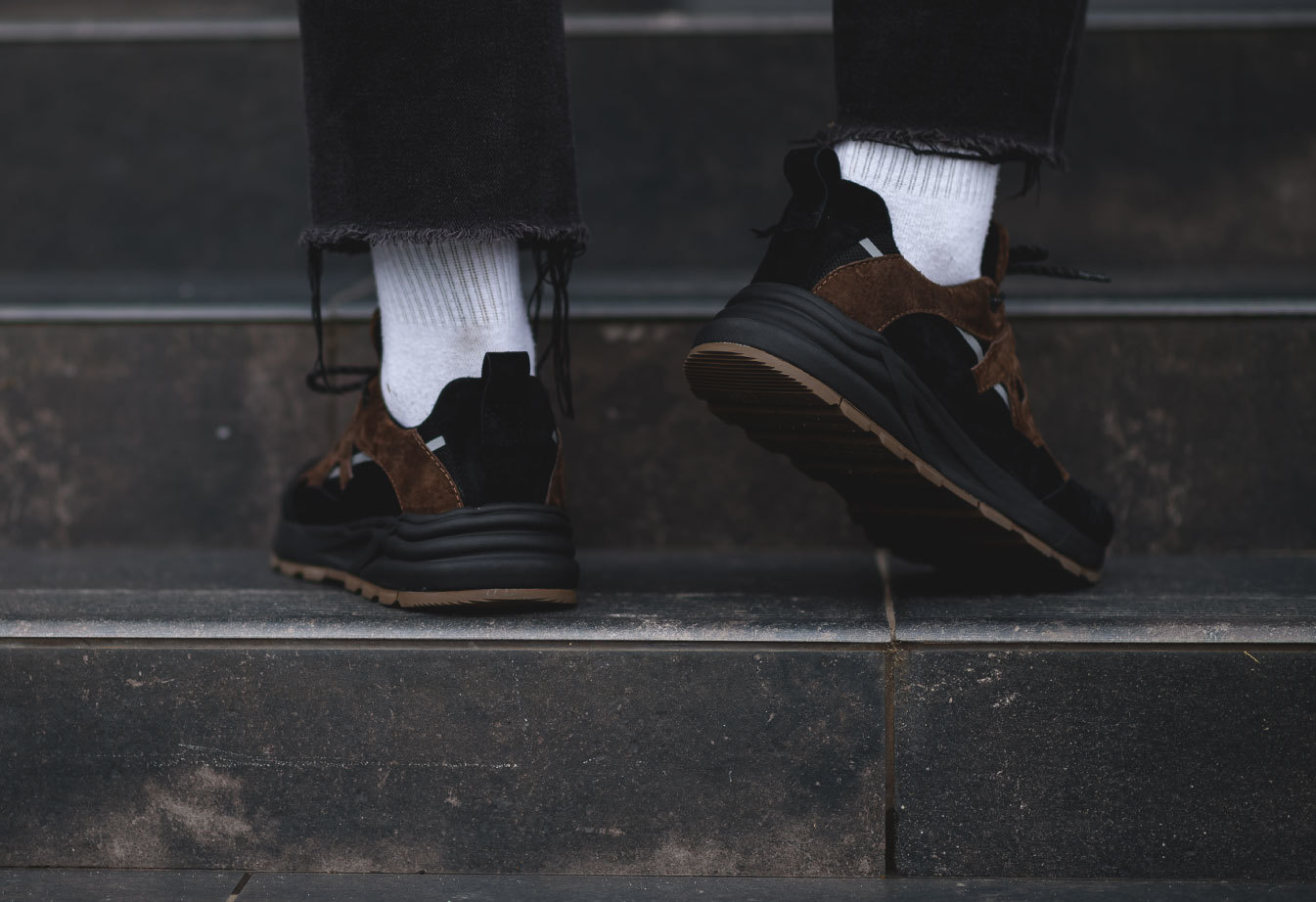 Sneakersy Staff black & brown reflective
