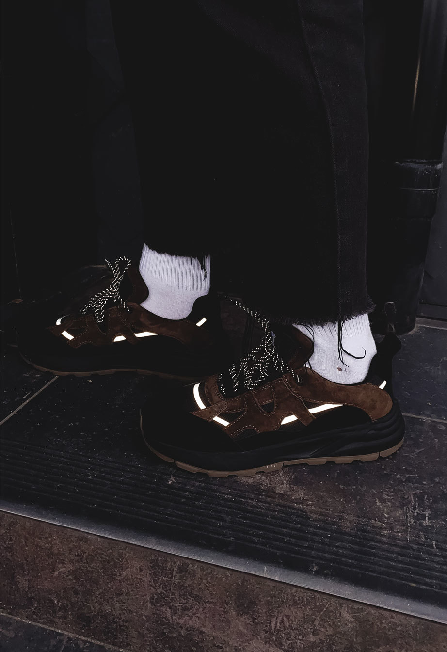 Sneakersy Staff black & brown reflective