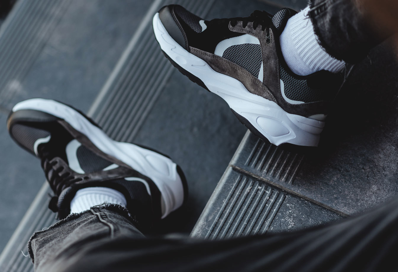 Sneakersy Staff gray & black & brown