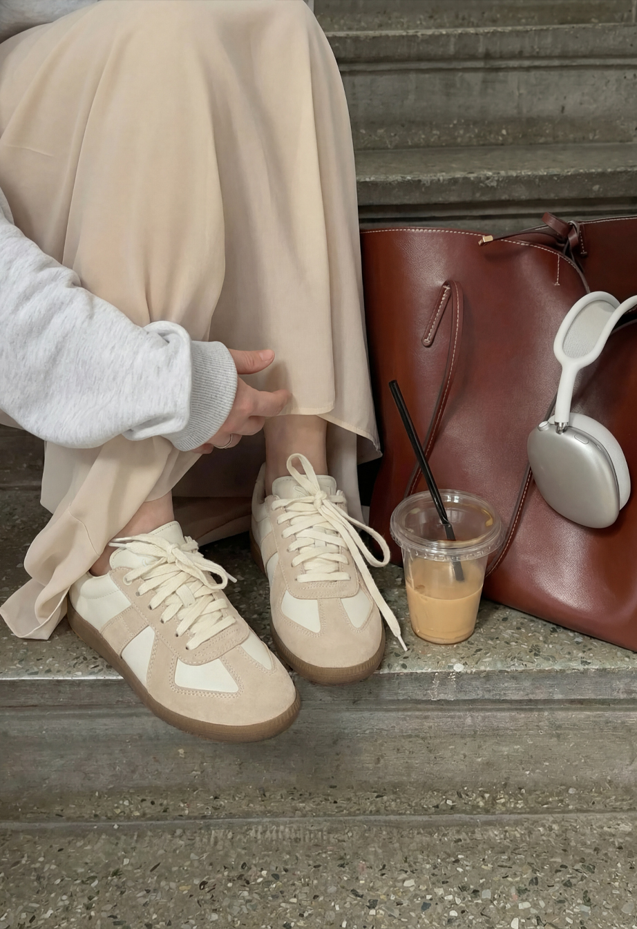Sneakersy Staff light beige