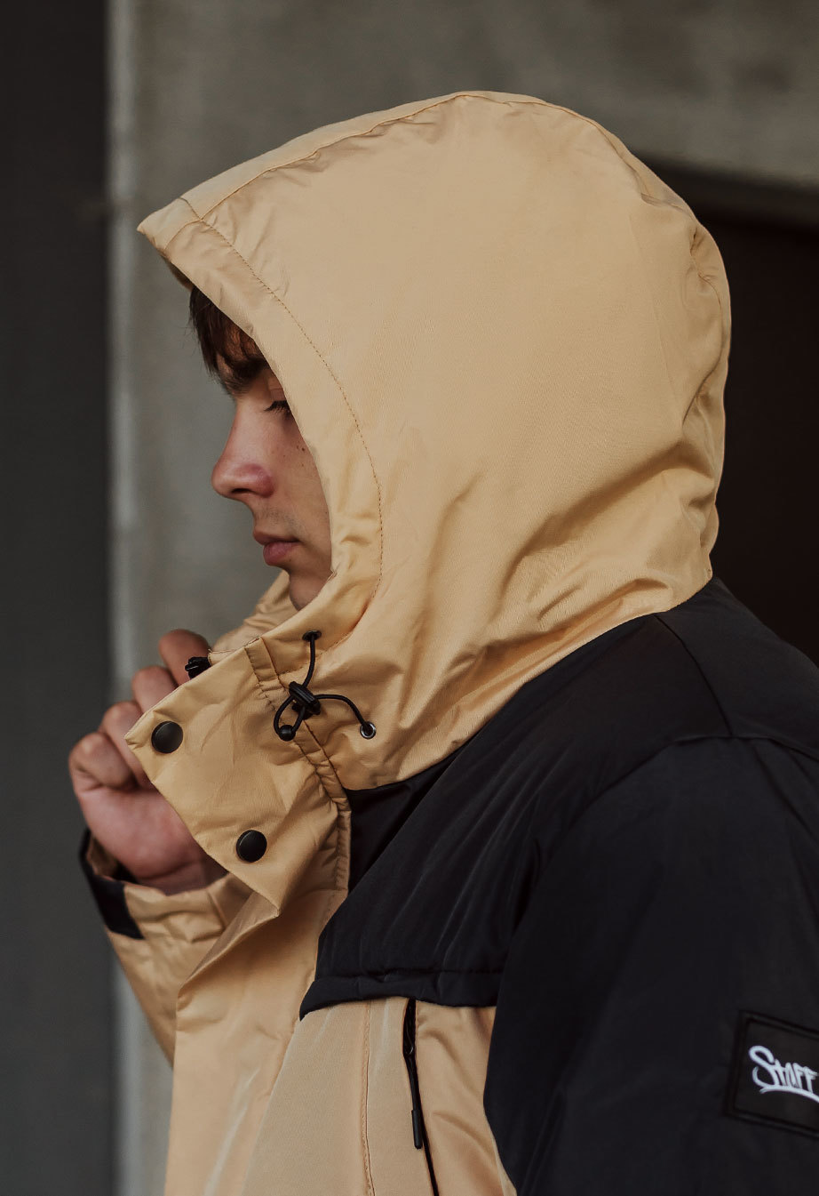 Zimowa parka Staff sta beige & black