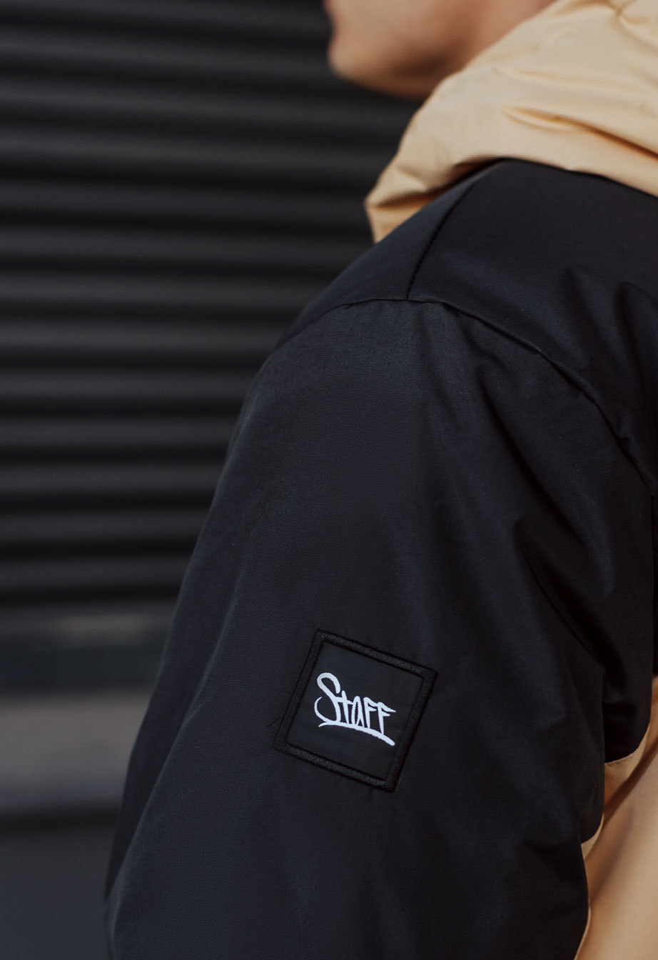 Zimowa parka Staff sta beige & black