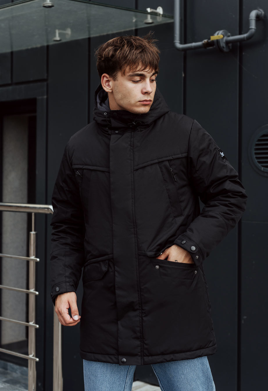 Zimowa parka Staff sta black