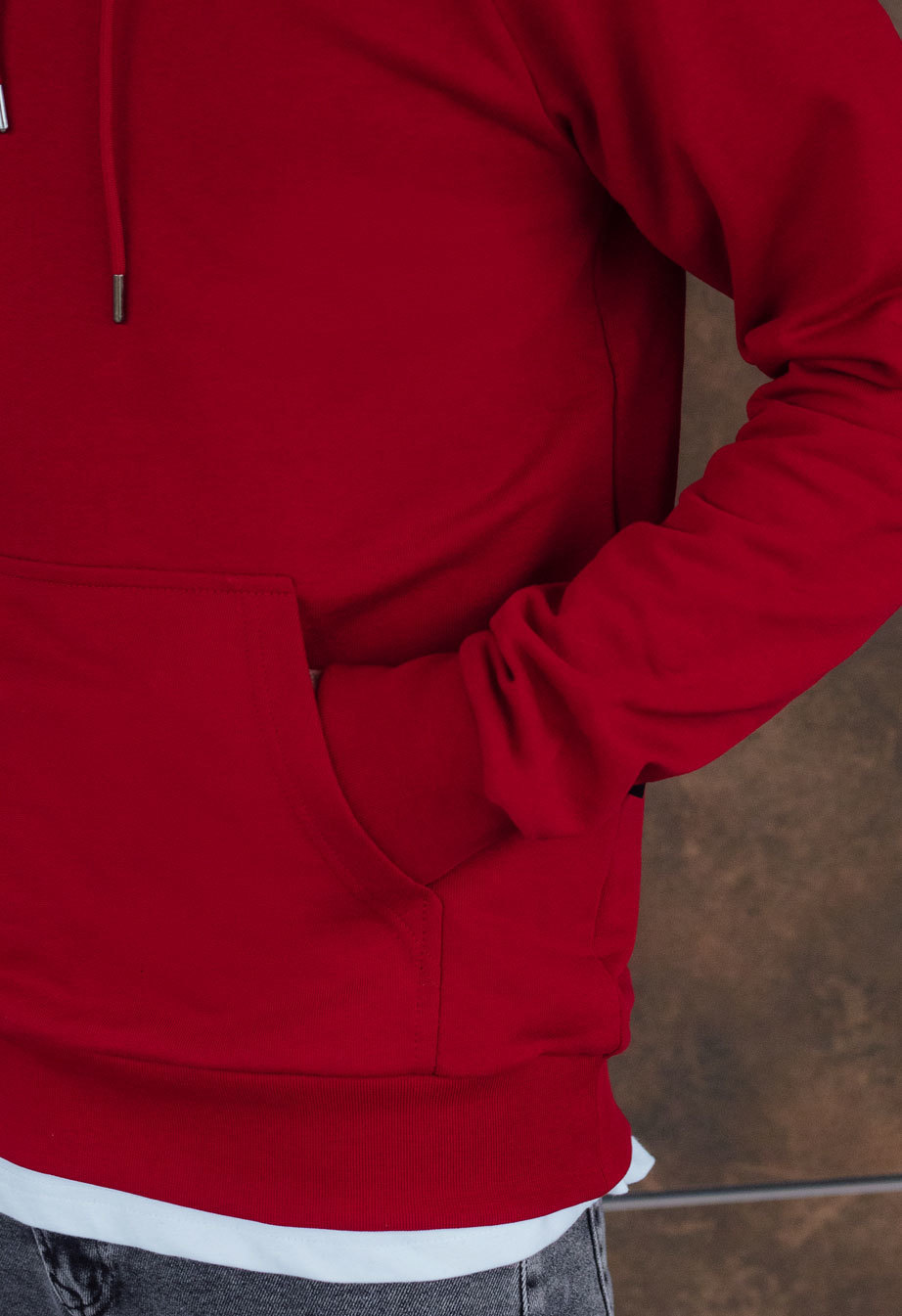 Bluza z kapturem Staff red basic