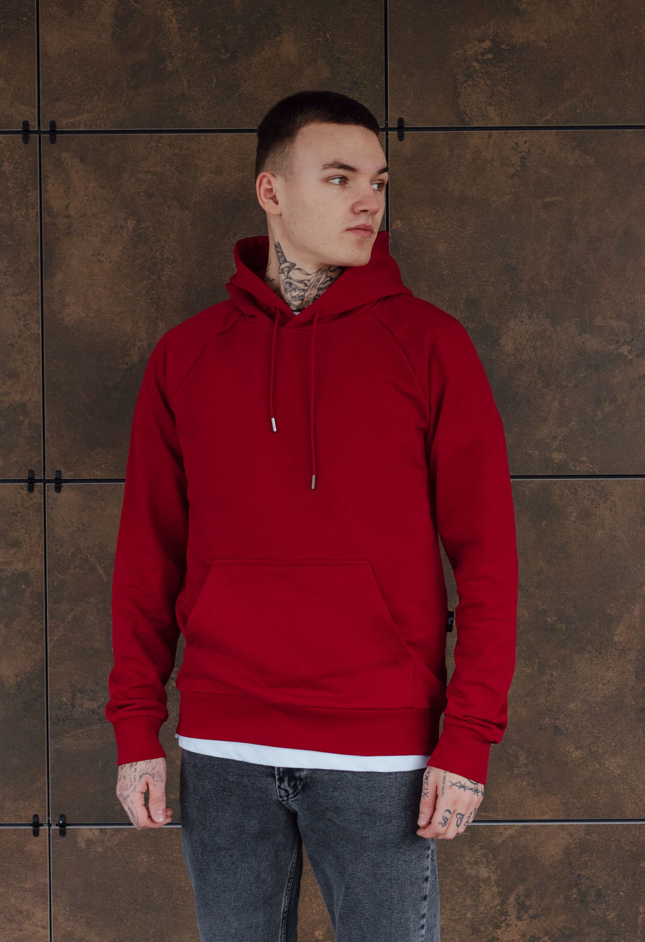 Bluza z kapturem Staff red basic