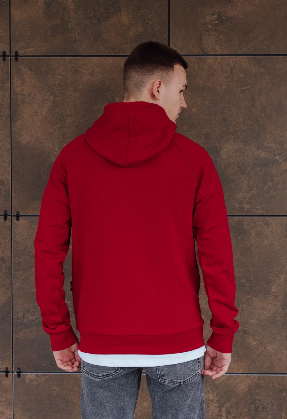 Bluza z kapturem Staff red basic