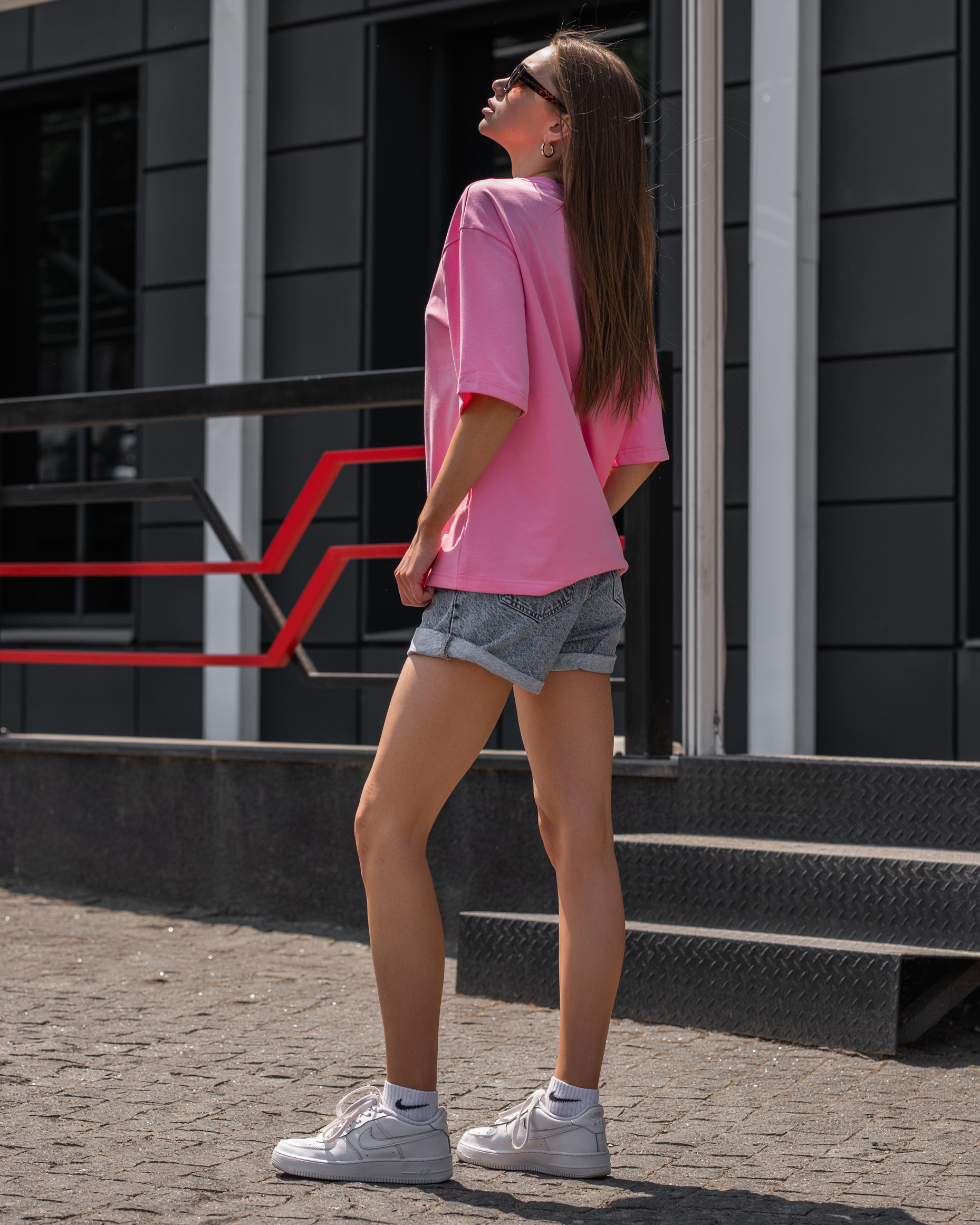 Damska koszulka Staff bk pink oversize