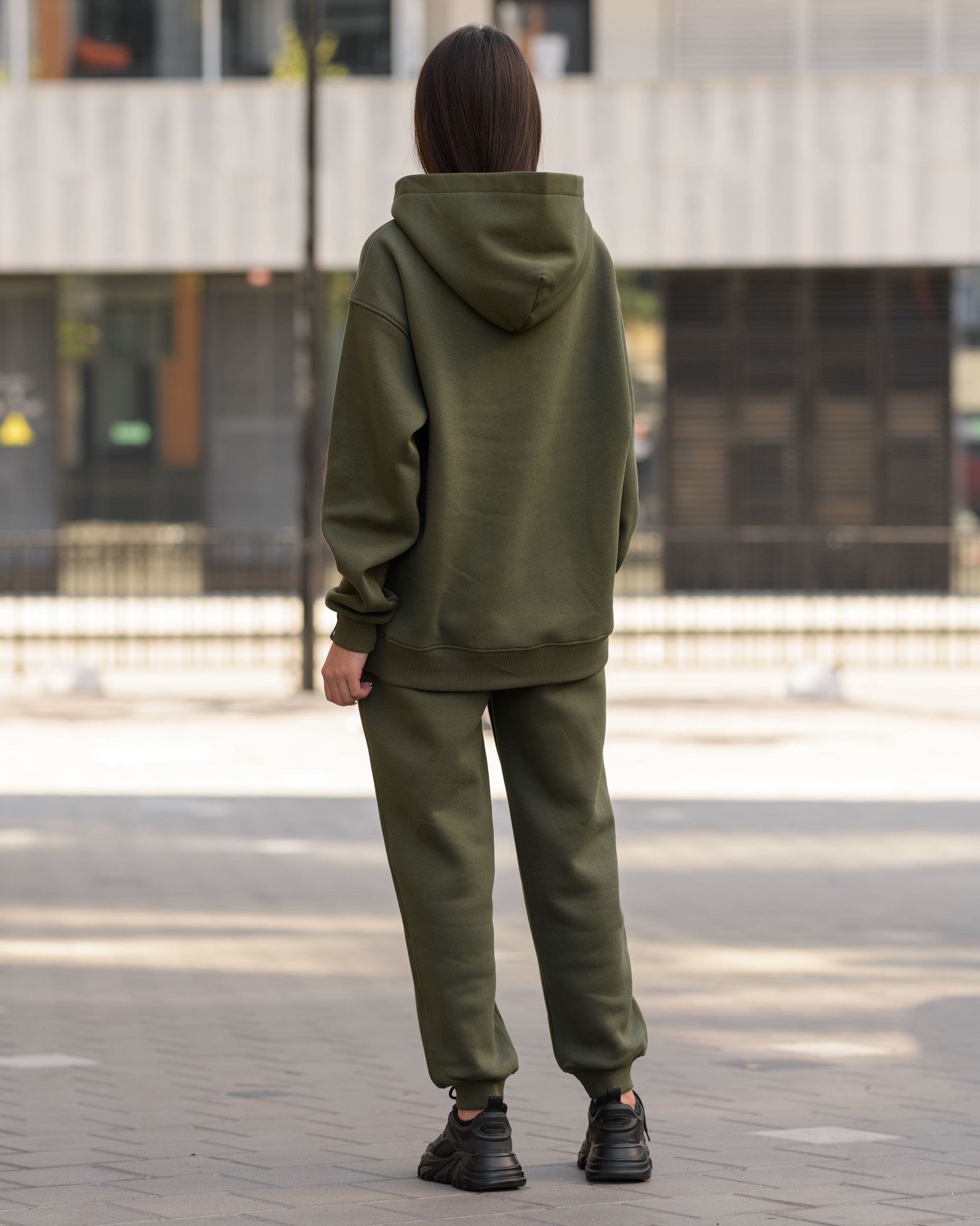 Damski dres sportowy Staff ne khaki fleece oversize