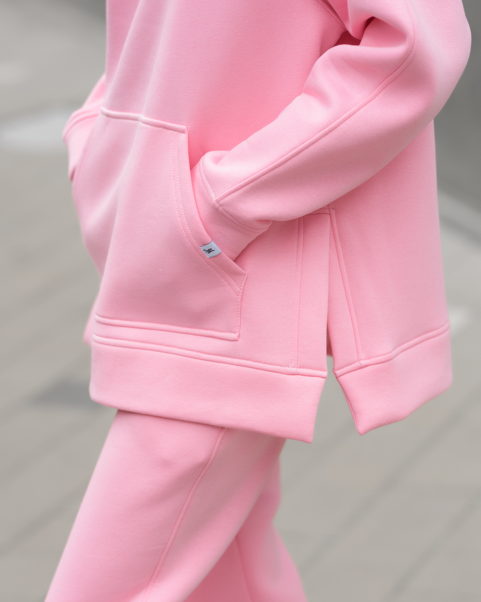 Damski dres sportowy Staff to pink oversize fleece
