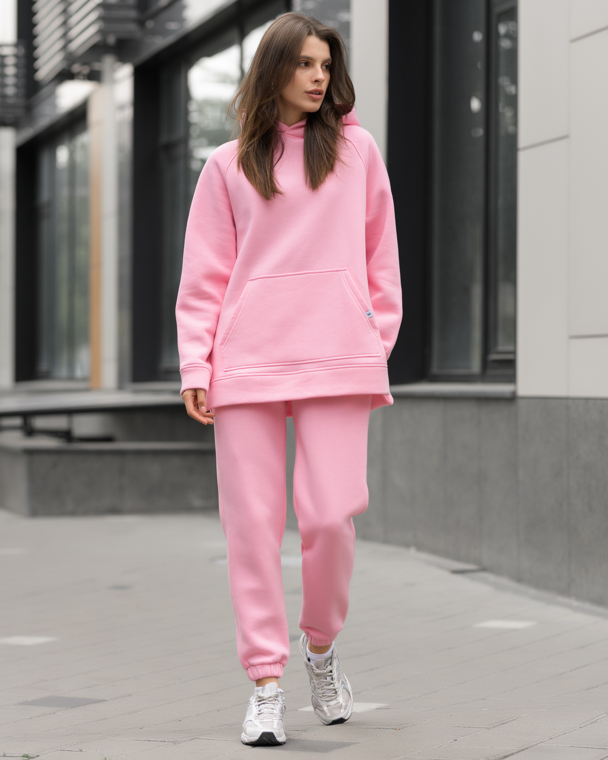 Damski dres sportowy Staff to pink oversize fleece
