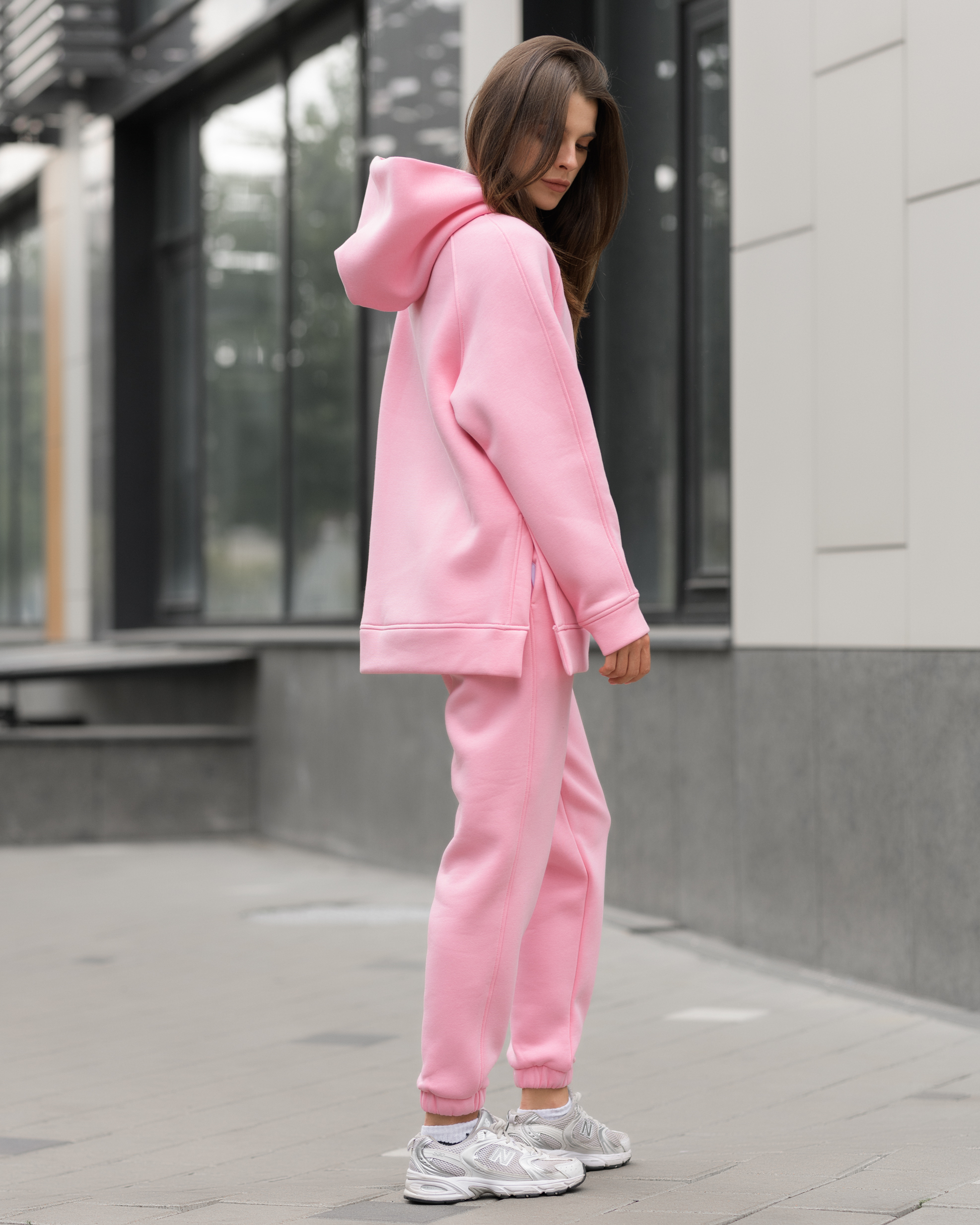 Damski dres sportowy Staff to pink oversize fleece