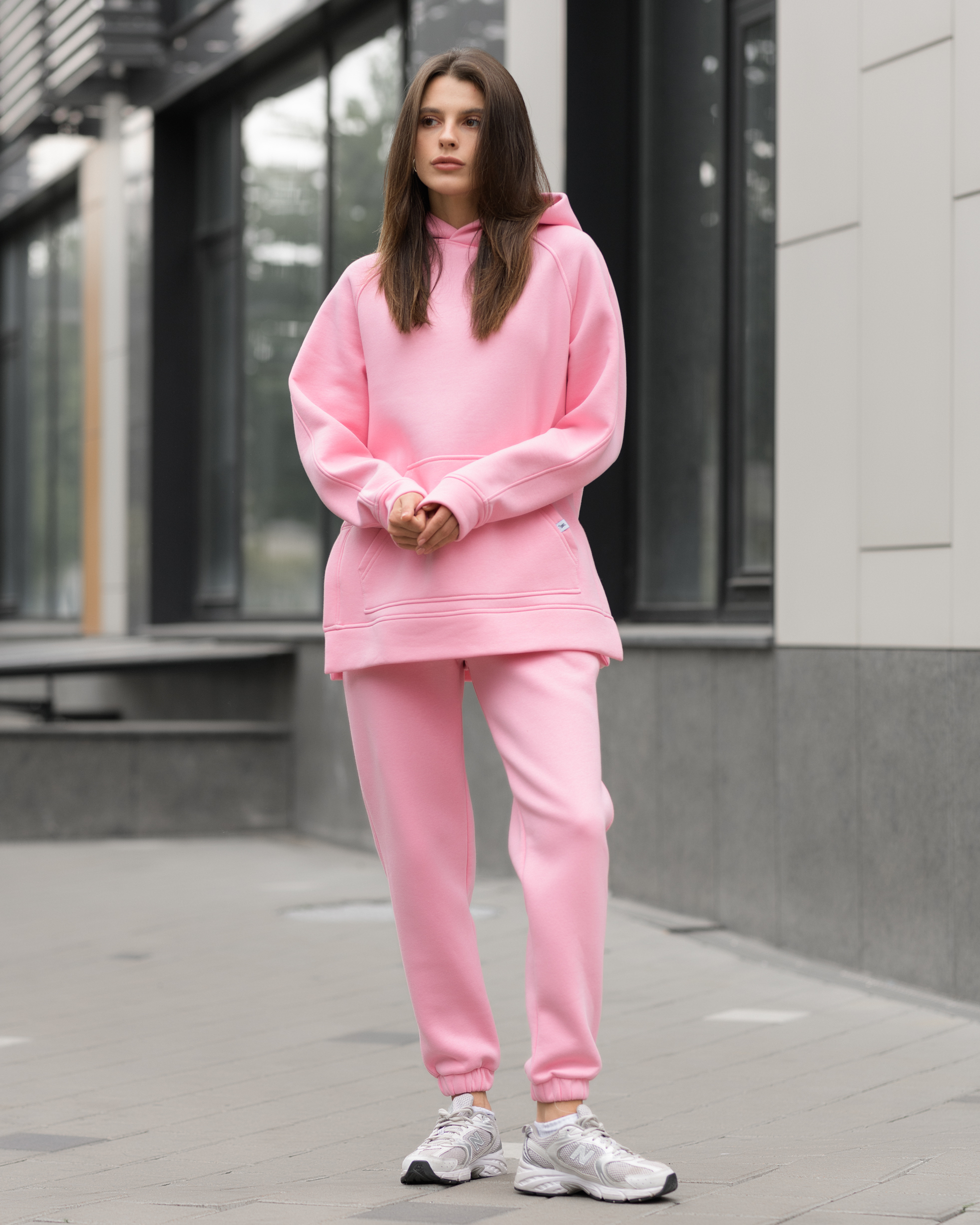 Damski dres sportowy Staff to pink oversize fleece