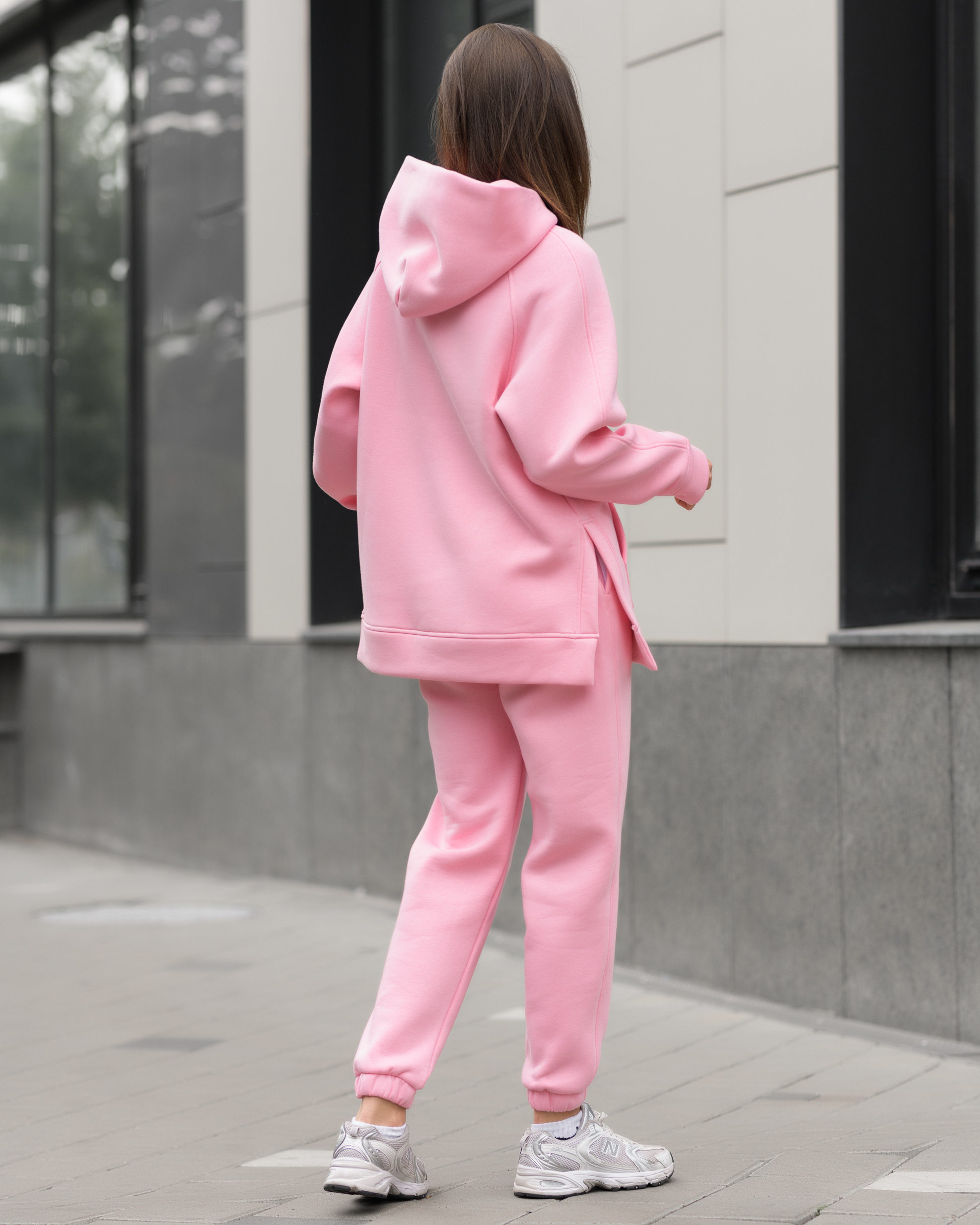 Damski dres sportowy Staff to pink oversize fleece